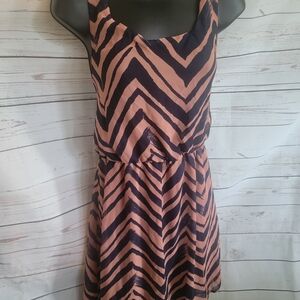Black Rainn Pink and Black Patterned Dress